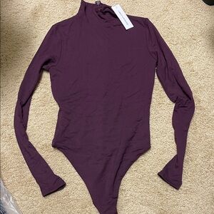 Purple/brown Long Sleeve Bodysuit